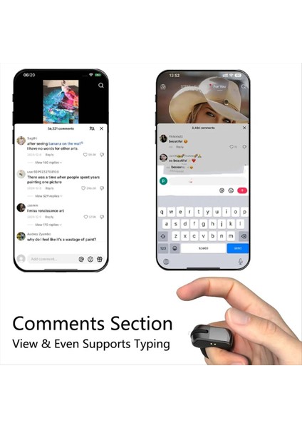 Taşınabilir Kablosuz Bluetooth Parmak Yüzük Çift Modlu Mause Uzaktan Kumanda Sayfası Tablet Pc Telefon Için Dokunmatik Yüzeyli Çevirme Fareler (Yurt Dışından) modelleri