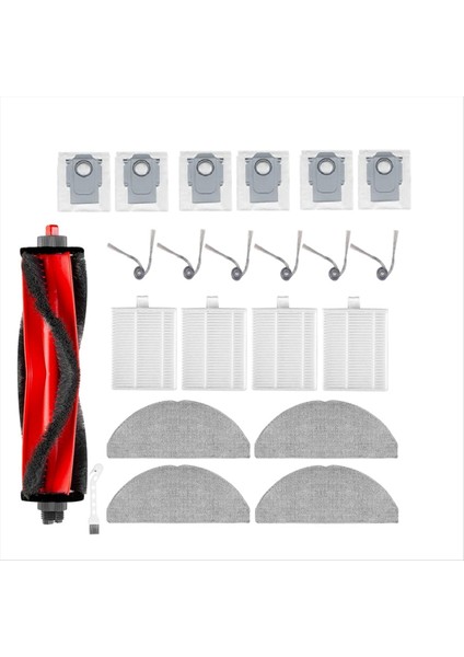 22 Adet Roborock Q7 M5 / Q7 M5+ / Q7 L5 / Q7 L5+ Vakum Robotu Ana Yan Fırça Paspas Filtresi Toz Torbaları (Yurt Dışından) modelleri