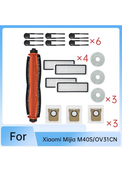 Xiaomi Mijia M40S/OV31CN Vakum Süpürge Aksesuarları Ana Roller Yan Fırça Hepa Filtre Mop Bez Toz Çantaları (Yurt Dışından) modelleri