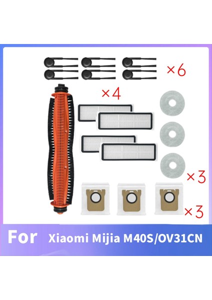 Xiaomi Mijia M40S/OV31CN Vakum Süpürge Aksesuarları Ana Roller Yan Fırça Hepa Filtre Mop Bez Toz Çantaları (Yurt Dışından) fırsatları