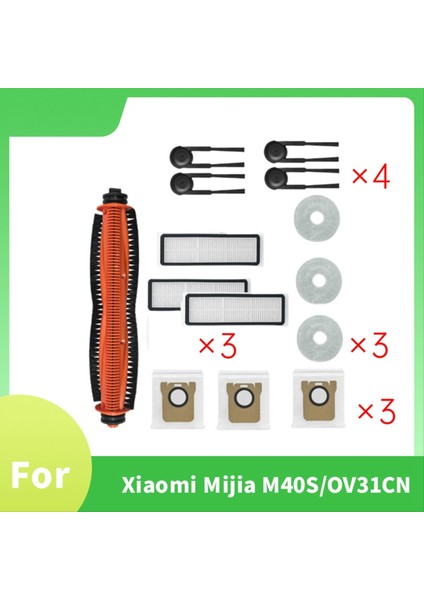 Xiaomi Mijia M40S/OV31CN Vakum Süpürge Aksesuarları Ana Silindir Yan Fırça Hepa Filtre Mop Bez Toz Torbaları (Yurt Dışından) modelleri