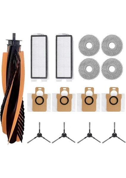 15 Paket Aksesuarları Jonr P20 Pro Robot Vakum Yedek Parçalar Ana Yan Fırça Hepa Filtreler Paspas Bezleri Toz Torbaları (Yurt Dışından) fiyatları
