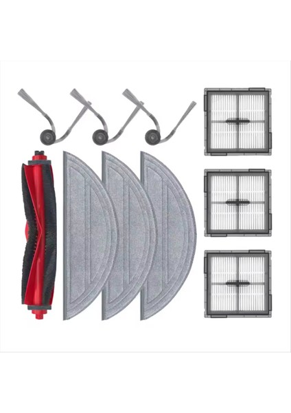 10 Adet Yedek Parçalar Roborock Q10 S5 /Q10 S5+/Q10V /Q10V+/Q10 Vf /Q10 Vf+ Vakum Parçaları Ana Yan Fırça Filtre Paspas (Yurt Dışından)