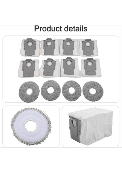 Roborock Qv 35A / Qr 798 / Qr 598 Elektrikli Süpürge Robotu Süpürgesi Yedekleri Için Yedek Paspas Bezi Toz Torbaları (Yurt Dışından) indirimleri