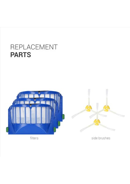 6x Yedek Filtreler Kiti Irobot Roomba 600 Serisi 620 630 650 660 670 690 Robotik Elektrikli Süpürge Için Uygun (Yurt Dışından) fiyatları