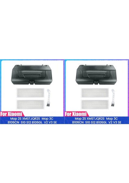 2x 2 In 1 Su Deposu Toz Kutusu Xiaomi Paspas 2 S XMSTJQR2S Paspas 3c B106CN S10 S12 B106GL V2 V3 Se Elektrikli Süpürge Parçaları (Yurt Dışından)