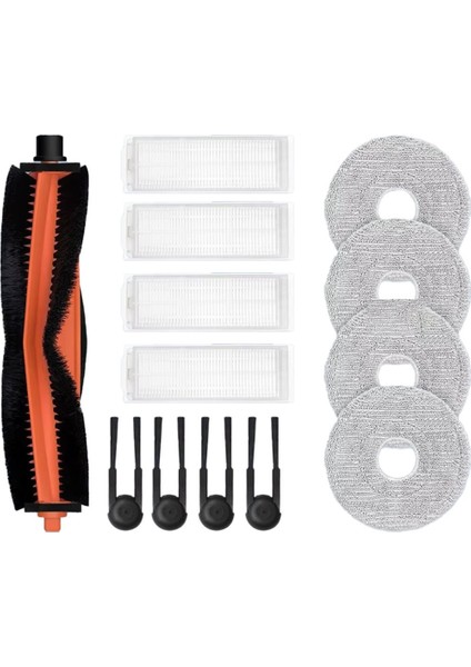 Xiaomi Robot Vakum S40 Pro / OV71GL Yedek Parça Aksesuarları Ana Yan Fırça Hepa Filtre Paspas Bezi (Yurt Dışından)