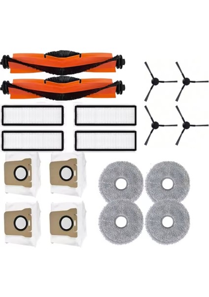 Xiaomi Robot Vakum X20 Max / D109GL / Mijia M30 Vakum Aksesuarları Ana Yan Fırça Hepa Filtre Paspas Bezi Toz Torbası (Yurt Dışından) fiyatları