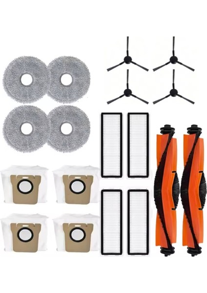Xiaomi Robot Vakum X20 Max / D109GL / Mijia M30 Vakum Aksesuarları Ana Yan Fırça Hepa Filtre Paspas Bezi Toz Torbası (Yurt Dışından) modelleri
