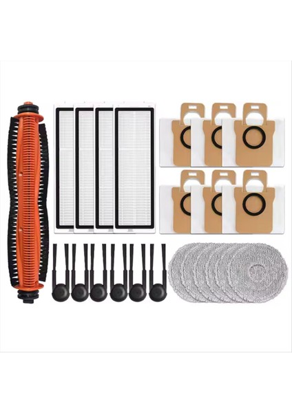 23 Adet Ana Silindir Yan Fırça Hepa Filtre Paspas Toz Torbaları Için Yedek Xiaomi Mijia M40S/OV31CN Elektrikli Süpürge Parçaları (Yurt Dışından) fırsatları