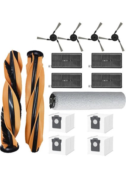 15 Adet Ana Fırça Paspas Rulosu Toz Torbaları Yan Fırça Hepa Filtre Dreame Mova Z60 Ultra Robotlu Süpürge Parçaları (Yurt Dışından)