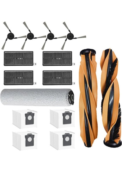 15 Adet Ana Fırça Paspas Rulosu Toz Torbaları Yan Fırça Hepa Filtre Dreame Mova Z60 Ultra Robotlu Süpürge Parçaları (Yurt Dışından) modelleri