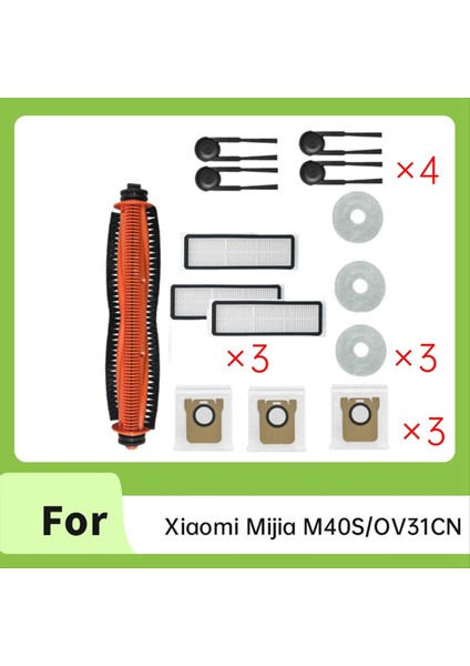 Xiaomi Mijia M40S/OV31CN Vakum Süpürge Aksesuarları Ana Silindir Yan Fırça Hepa Filtre Mop Bez Toz Torbaları (Yurt Dışından) fırsatları
