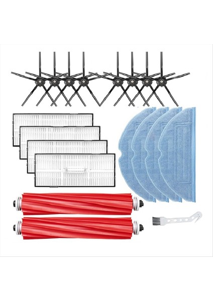 Roborock S7 S7+ S7 Maxv, S7 Maxv Plus T7S T7 Plus T7S Plus Robot Vakum Aksesuarları Kit Fırça Filtresi Mop Kumaş (Yurt Dışından)
