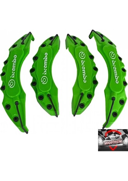 Honda Modifiyecim Yeşil Brembo 4'lü Kaliper Seti Kabartmalı