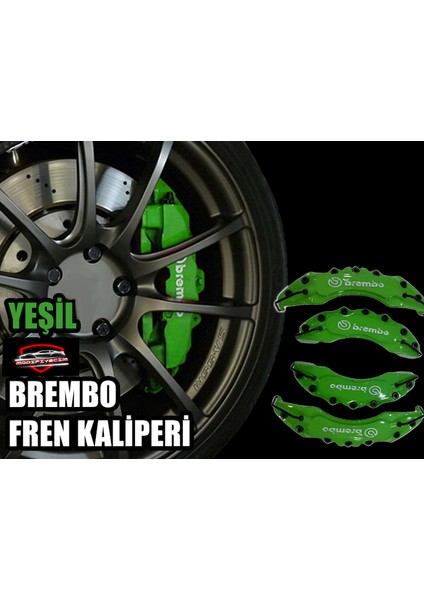 Honda Modifiyecim Yeşil Brembo 4'lü Kaliper Seti Kabartmalı fiyatları