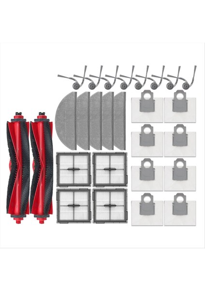 Roborock Q8 Max Pro +/q8 Max Pro Elektrikli Süpürge Aksesuarları Ana Yan Fırça Hepa Filtre Paspas Toz Torbası Yedek Parça (Yurt Dışından)