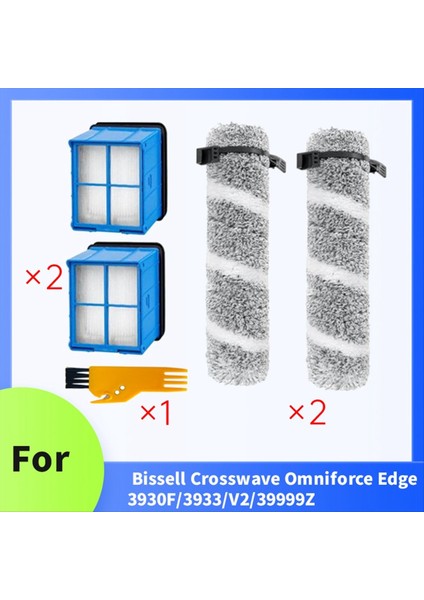 Bissell 3930F/3933/V2/39999Z Crosswave Omniforce Edge Zemin Scrubber Yedek Parçalar Ana Fırça ve Filtre Seti (Yurt Dışından) fiyatları