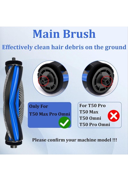 Ecovacs Deebot T50 Max Pro Omni Elektrikli Süpürge Aksesuarları Parçaları Için Yedek Kitler (Yurt Dışından) modelleri