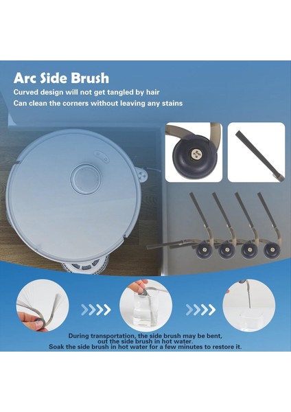 Roborock Qrevo Curv Sweet Robot Vakum Temizleyici Aksesuarları Ana Roller Yan Fırça Hepa Filtre Mop Bez Tozu Ba (Yurt Dışından) indirimleri