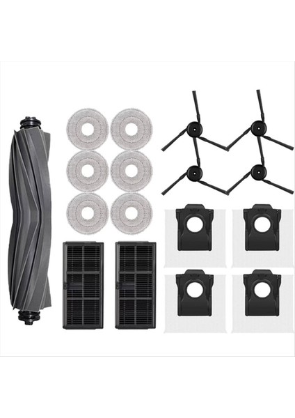 Dreame X40 Ultra / X40 Pro Robot Süpürge Aksesuarları Ana Yan Fırçalar Paspas Bezleri Hepa Filtreler Toz Torbaları (Yurt Dışından)