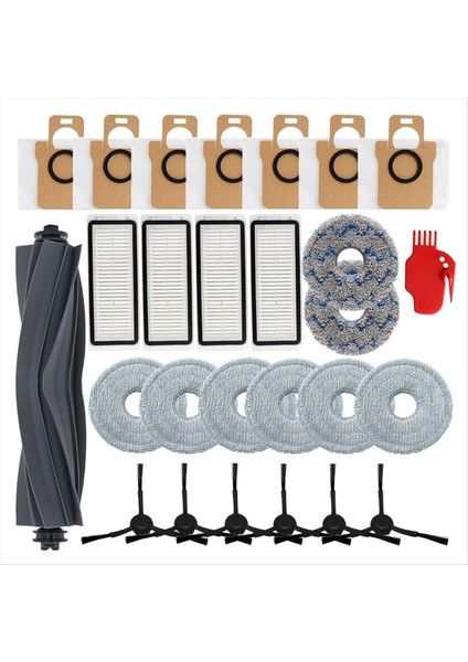 Dreame L30 ULTRA/L20 Ultra Elektrikli Süpürge Parçaları Için Yedek Parçalar Ana Yan Fırça Hepa Filtreler Paspas Pedleri Toz Torbaları (Yurt Dışından)