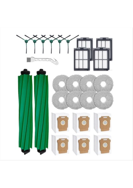 Irobot Roomba Plus 505/405 Combo Süpürme Makinesi Aksesuarları Için 27 Adet Ana Yan Fırça Paspas Filtresi Toz Torbaları (Yurt Dışından) fiyatları