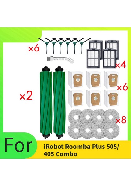 Irobot Roomba Plus 505/405 Combo Süpürme Makinesi Aksesuarları Için 27 Adet Ana Yan Fırça Paspas Filtresi Toz Torbaları (Yurt Dışından) indirimleri