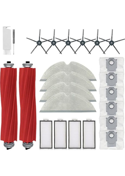 Roborock Q7 / Q7+ / Q7 Max / Q7 Max+ Robot Vakum Ana Yan Fırça Paspas Bezi Pedleri Hepa Filtreler Toz Torbası (Yurt Dışından)