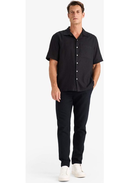 %100 Pamuk Relax Fit Rahat Kesim Yazlık Müslin Kısa Paça Pamuklu Jogger Pantolon