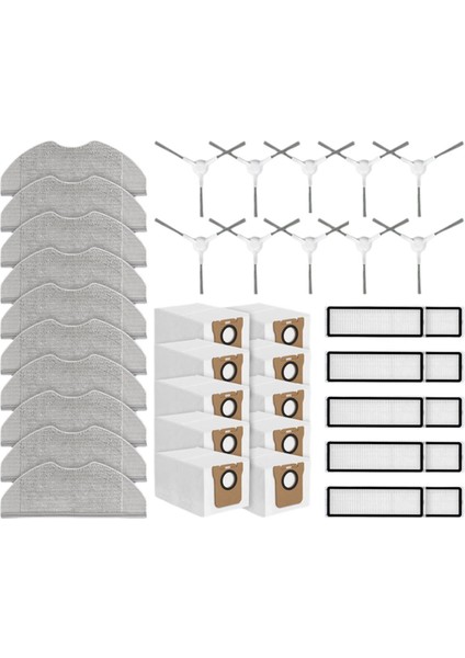 Xiaomi Robot Vakum H40 / OV51 Yedek Parça Aksesuar Kitleri Yan Fırça Hepa Filtre Toz Torbası Paspas Bezi (Yurt Dışından) fiyatları