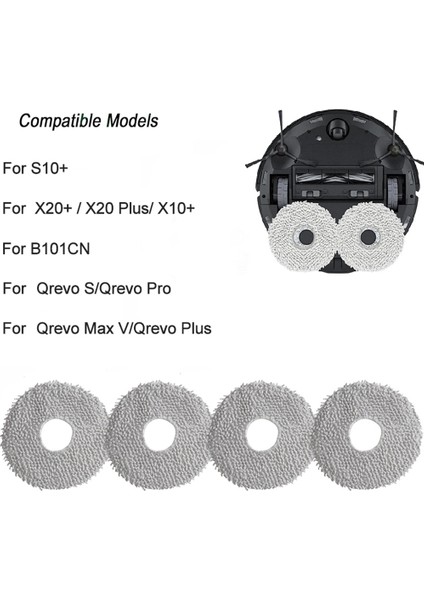 Xiaomi Robot Vakum X10+ / X20+ / X20 Xiaomi B101CN/ROBOROCK Qrevo S/qrevo Pro Elektrikli Süpürge Parçaları Bez Paspas Pedleri (Yurt Dışından) indirimleri