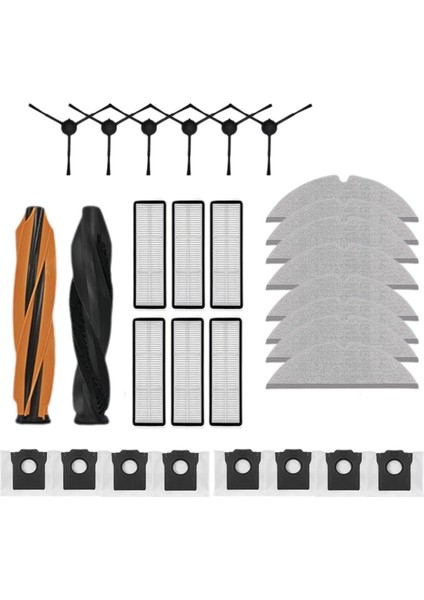 Dreame D20 Pro / D20 Pro Plus Için Yedek Fit Robot Vakum Aksesuarları Ana Yan Fırça Filtresi Toz Torbası Yedek Parça (Yurt Dışından)