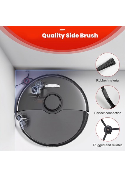 Roborock S8 Max/maxv Ultra Süpürücü Yedek Parçaları Yüksek Hızlı Fırça Silindir Fırça Yan Fırça Filtre Seti (Yurt Dışından) fırsatları