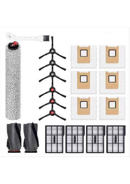 20 Adet Eufy E25 OMNI/E28 Omni Elektrikli Süpürge Parçası Ana Fırça Rulo Fırça Yan Fırça Toz Torbası Filtresi (Yurt Dışından) fiyatları