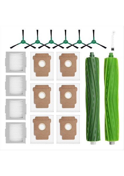 Irobot Roomba Max Için 19 Adet 705 Vac/artı 504 Vac Vakum Robotu Ana Yan Fırça Filtresi Toz Torbaları (Yurt Dışından)