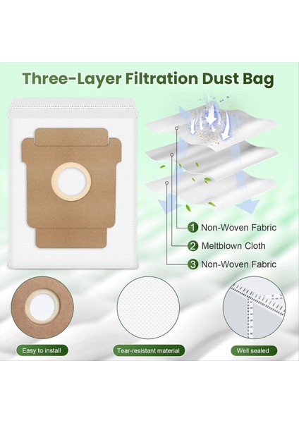 Irobot Roomba Max Için 19 Adet 705 Vac/artı 504 Vac Vakum Robotu Ana Yan Fırça Filtresi Toz Torbaları (Yurt Dışından) indirimleri