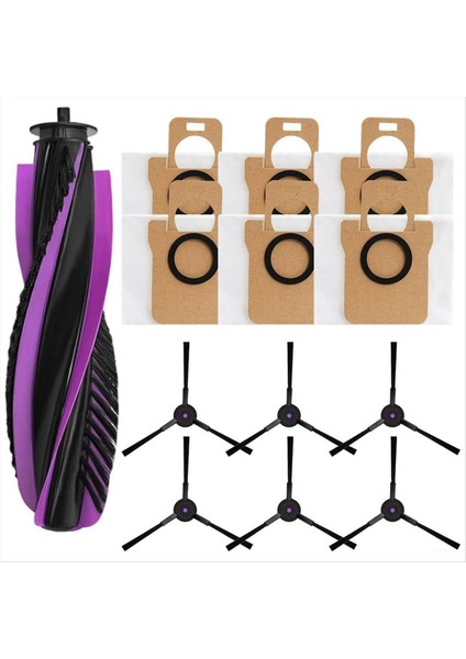 Jonr T5/t5 Pro Robotlu Süpürge Için Aksesuar Kiti Ana Yan Fırça Toz Torbaları Yedek Parçalar (Yurt Dışından)