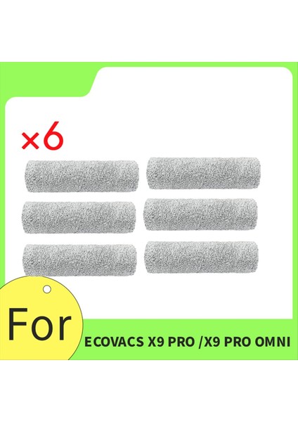 Ecovacs X9 Pro /x9 Pro Omnı Süpürme Makinesi Aksesuarları Için 6 Adet Rulo Bez (Yurt Dışından) modelleri