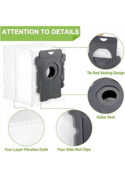 Irobot Roomba I1+ I2+ I3+ I4+Combo I5+ I6+ I7+ I8+ J5+ J6+ J8+ S9 Elektrikli Süpürge Için 24 Adet Vakum Torbası Değiştirme (Yurt Dışından) fiyatları