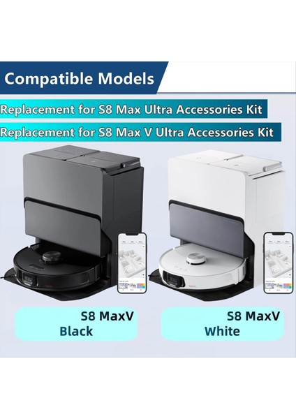 Roborock S8 Maxv Ultra Set Mop Bez Vakum Torbaları Yan Fırça Filtresi Değiştirilebilir Set (Yurt Dışından) fiyatları