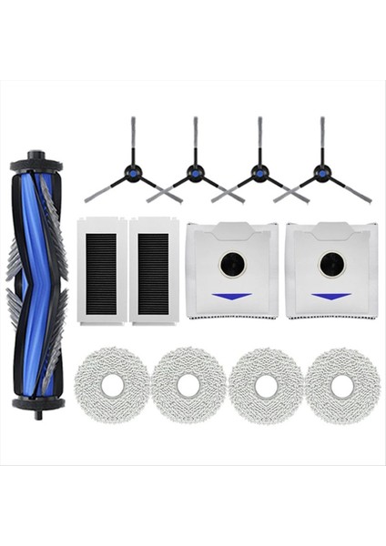 Ecovacs Deebot N30 OMNI/N30 Pro Omni Robot Vakum Yedek Parçalar Ana Yan Fırça Hepa Filtre Paspas Toz Torbası (Yurt Dışından)