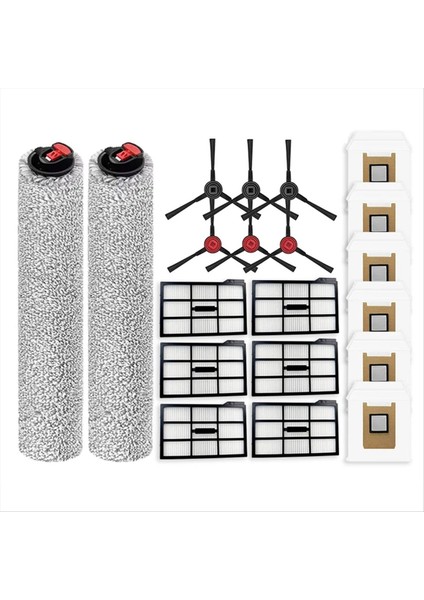 Eufy Omni E28/E25 Robot Süpürge Için Yedek Kit - Yan Fırçalar Rulo Paspas Toz Torbaları ve Daha Fazla Aksesuarı Içerir (Yurt Dışından)