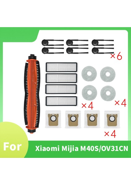 Xiaomi Mijia M40S/OV31CN Vakum Süpürge Aksesuarları Ana Silindir Yan Fırça Hepa Filtre Mop Bez Toz Çantaları (Yurt Dışından) fırsatları