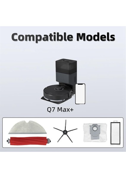 Roborock Q7 / Q7+ / Q7 Max / Q7 Max+ Robot Vakum Ana Yan Fırça Paspas Bezi Pedleri Hepa Filtreler Toz Torbası (Yurt Dışından) indirimleri