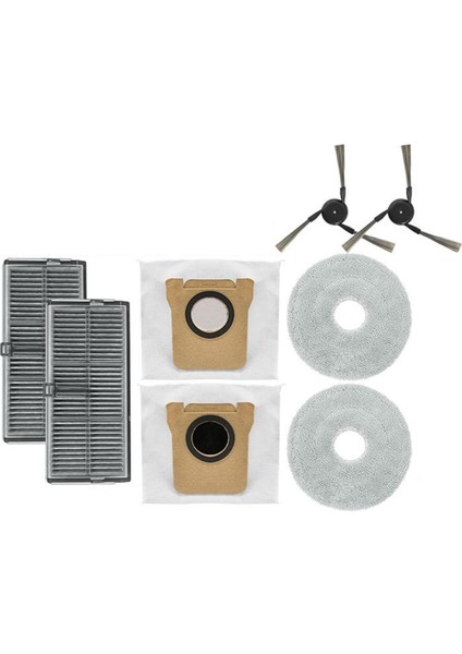 2x Aksesuarları Xiaomi Mijia Süpürme Robotu Aksesuarları M40 Yan Fırça Filtre Çekirdek Toz Torbası Paspas Bezi (Yurt Dışından) fiyatları