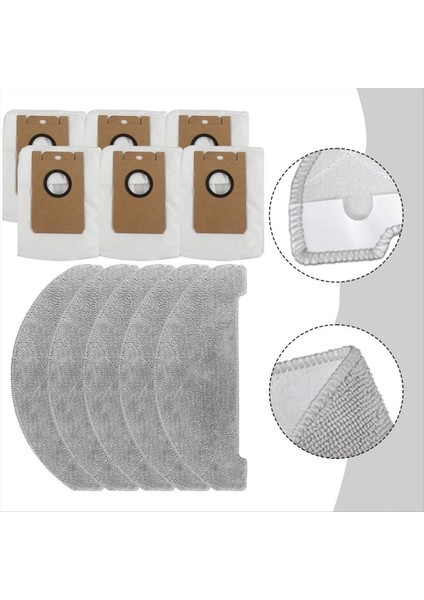 Cleanova W11 Kendiliğinden Boşalan Robot Vakum Aksesuarları Seti Paspas Bezleri Toz Torbaları (Yurt Dışından) indirimleri