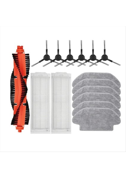 Aksesuarları Xiaomi Robot Vakum S10 S12 B106GL/PASPAS 2s XMSTJQR2S Yedek Parçalar Ana Yan Fırça Filtre Bezi (Yurt Dışından)