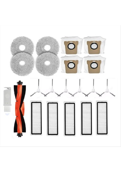 Xiaomi Robot Vakum Için X10+ / X20+ / X20 Plus Yedek Parçalar Aksesuarlar Ana Yan Fırça Mop Bez Toz Çanta Filtresi (Yurt Dışından)