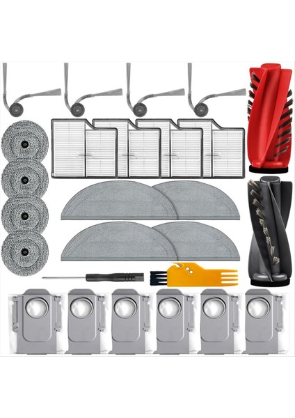 26 Adet Roborock Saros 10/s9 Maxv ULTRA/G30 Elektrikli Süpürge Parçaları Ana Yan Fırça Hepa Filtre Paspas Pedi Toz Torbası (Yurt Dışından) fiyatları
